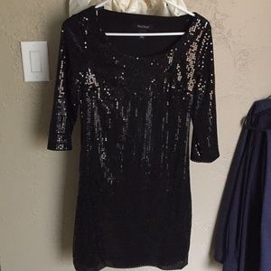 Black sequin dress